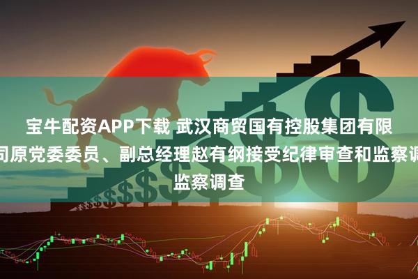 宝牛配资APP下载 武汉商贸国有控股集团有限公司原党委委员、副总经理赵有纲接受纪律审查和监察调查